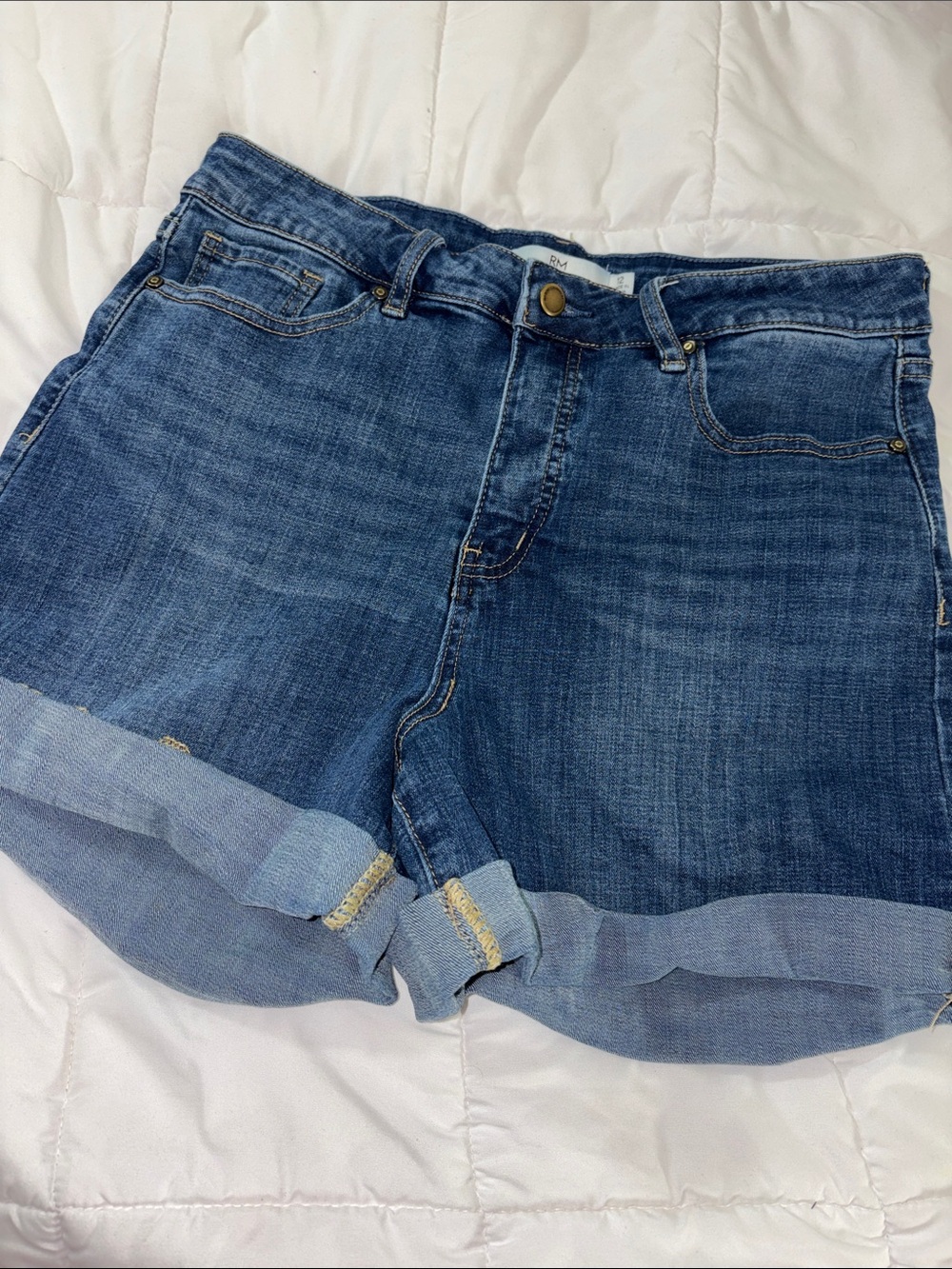 Rebecca Minkoff Blue Cuffed Denim Shorts